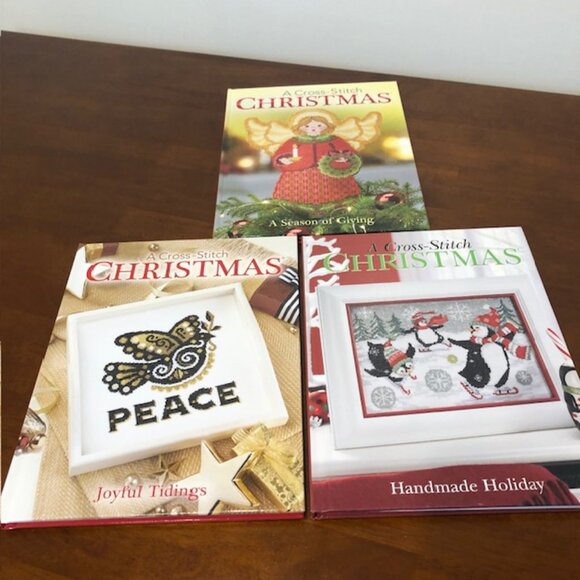 A Cross-Stitch Christmas Hardcover Books Bundle of 3 - Picture 1 of 16